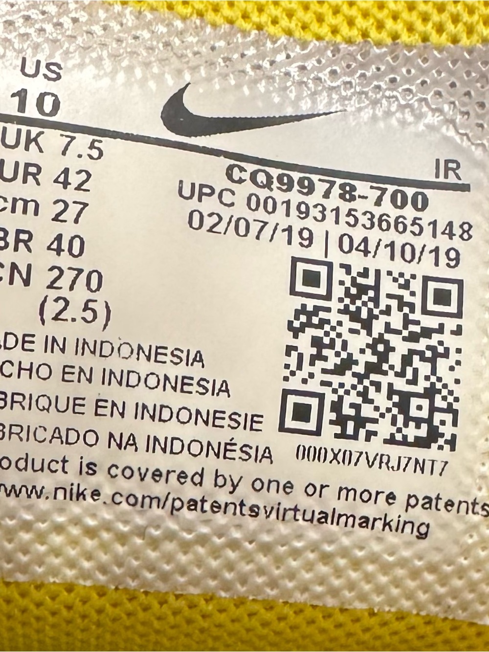 Nike Women's Pink and Yellow Sneakers - Picture 7 of 11